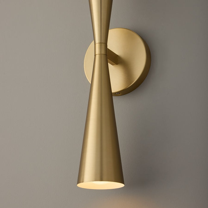 Capital Lighting Levi 2 Light Sconce, Matte Brass