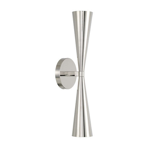 Capital Lighting Levi 2 Light Sconce, Polished Nickel - 659621PN