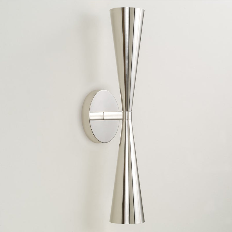 Capital Lighting Levi 2 Light Sconce, Polished Nickel