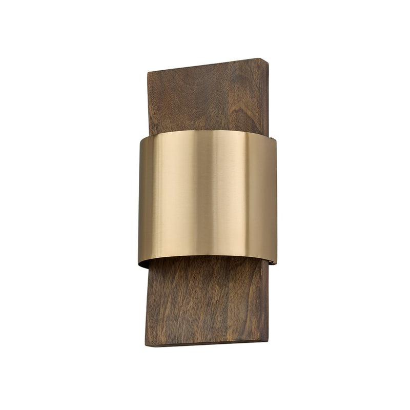 Capital Lighting Sidney 1 Light Sconce, Nordic Wood and Matte Brass