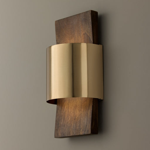 Capital Lighting Sidney 1 Light Sconce, Nordic Wood and Matte Brass