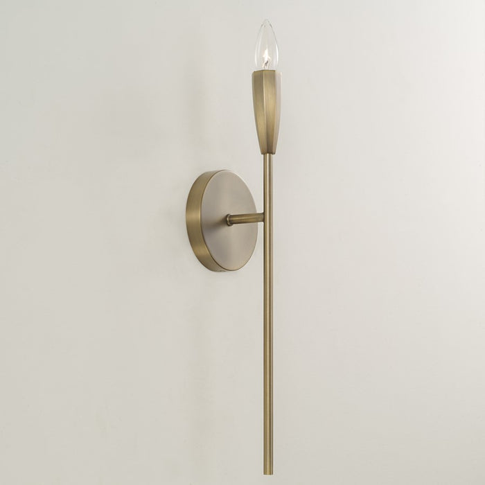 Capital Lighting Palmer 1 Light Sconce, Antiqued Brass