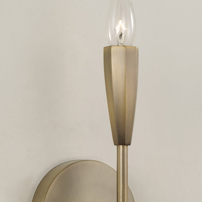 Capital Lighting Palmer 1 Light Sconce, Antiqued Brass