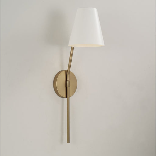 Capital Lighting Cami 1Lt Sconce, Aged Brass and White/White Metal
