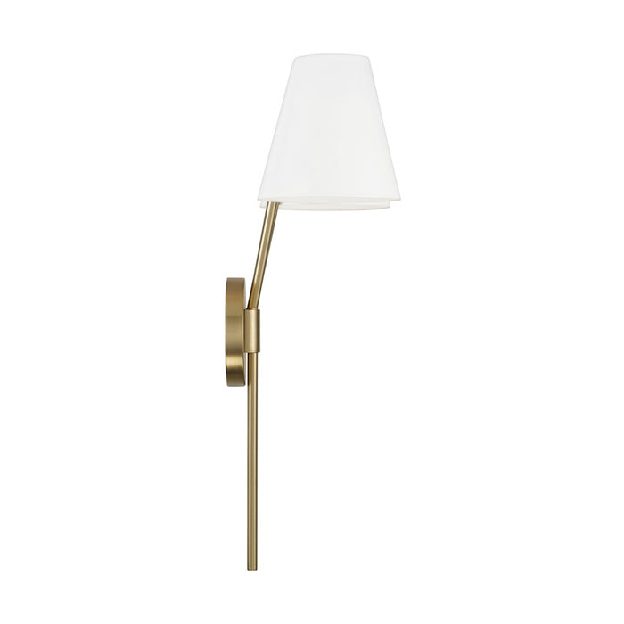 Capital Lighting Cami 2Lt Sconce, Aged Brass and White/White Metal
