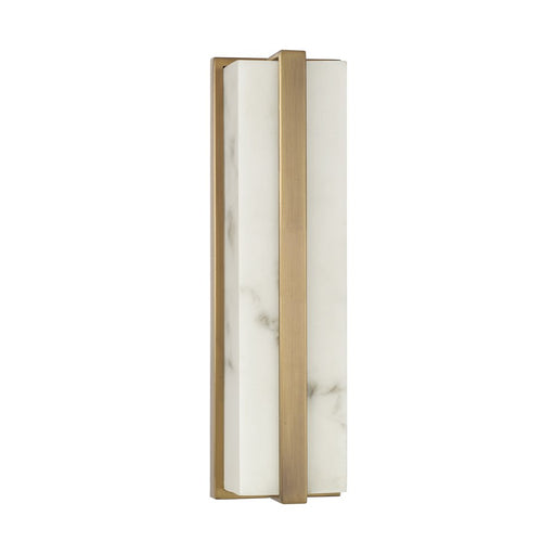 Capital Lighting Noah 1 Light Sconce, Aged Brass/Alabaster Glass - 661211AD