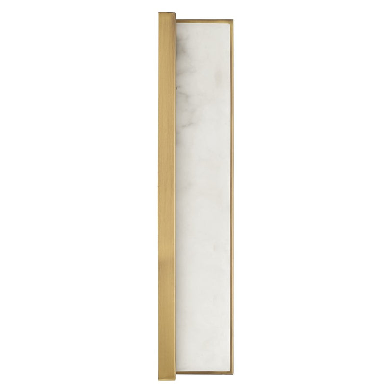 Capital Lighting Noah 1 Light Sconce, Aged Brass/Alabaster Glass