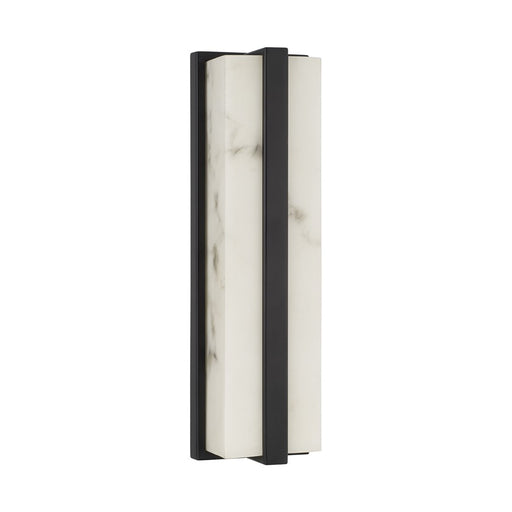 Capital Lighting Noah 1 Light Sconce, Matte Black/Alabaster Glass - 661211MB