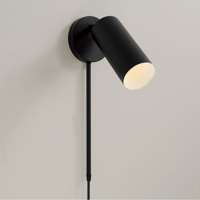 Capital Lighting Robbie 1 Light Sconce, Matte Black