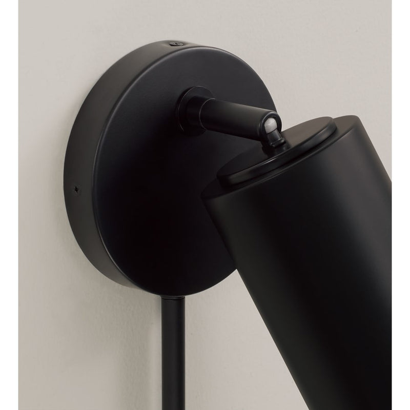 Capital Lighting Robbie 1 Light Sconce, Matte Black