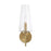 Homeplace Lighting Aaron 1 Light Sconce, Aged Brass/Clear Glass
