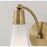 Capital Lighting Tess 1 Light Sconce, Aged Brass/Soft White Glass