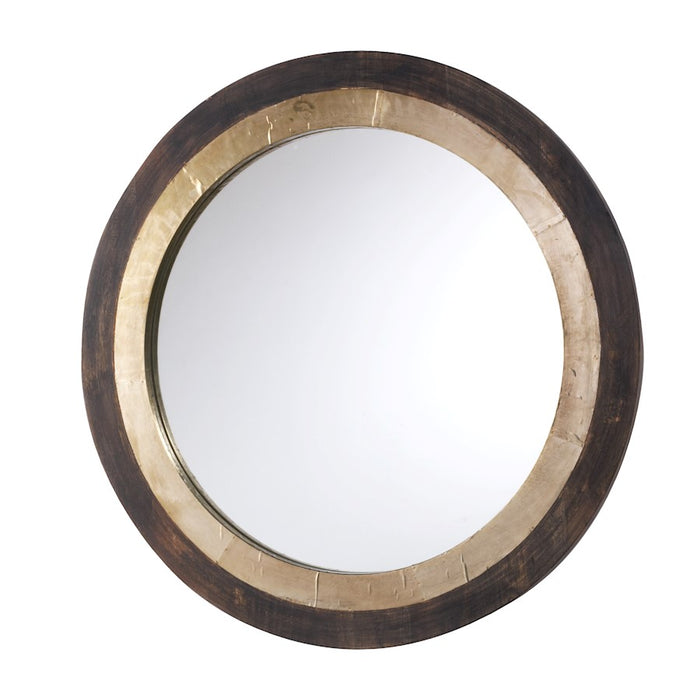 Capital Lighting Round Decorative Mirror, Espresso/Aluminum