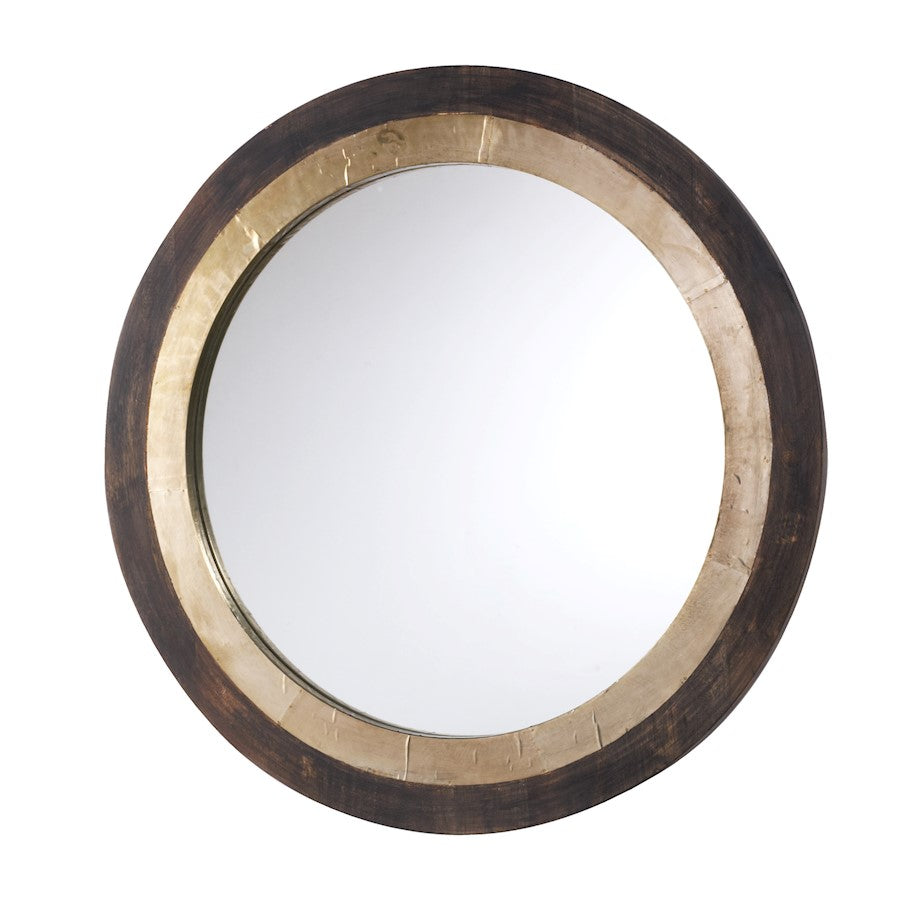 Capital Lighting Round Decorative Mirror, Espresso/Aluminum