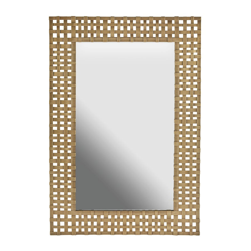 Capital Lighting Rectangular Decorative Mirror, Aged Brass