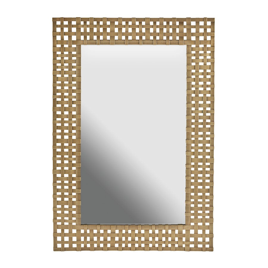 Capital Lighting Rectangular Decorative Mirror, Aged Brass