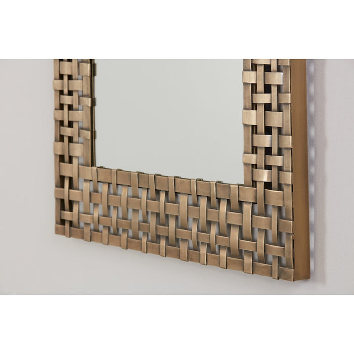 Capital Lighting Rectangular Decorative Mirror, Aged Brass