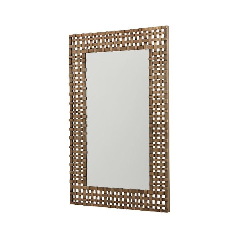 Capital Lighting Rectangular Decorative Mirror, Aged Brass