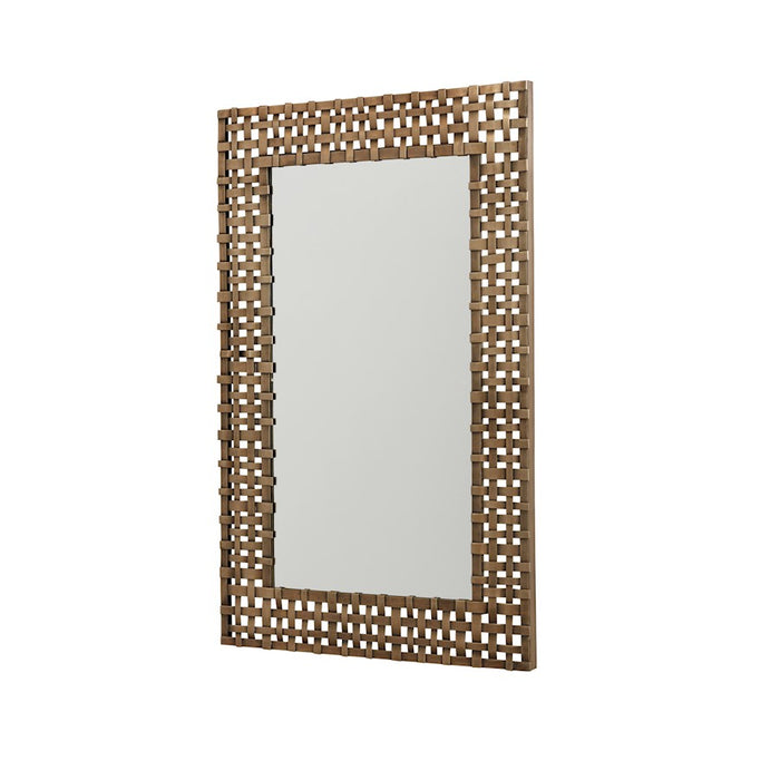 Capital Lighting Rectangular Decorative Mirror, Aged Brass