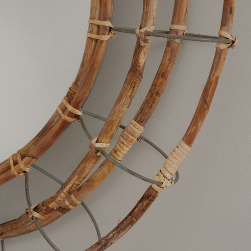 Capital Lighting Decorative Mirror, Blazed Rattan/Nordic Grey