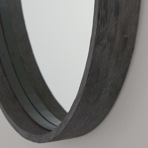 Capital Lighting Wood Frame Mirror, Carbon Grey/Grey Iron