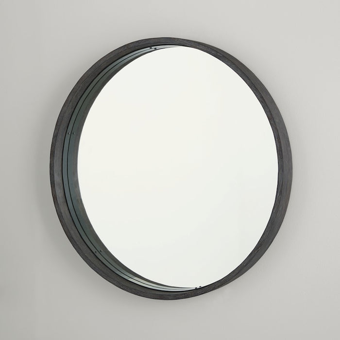Capital Lighting Wood Frame Mirror, Carbon Grey/Grey Iron