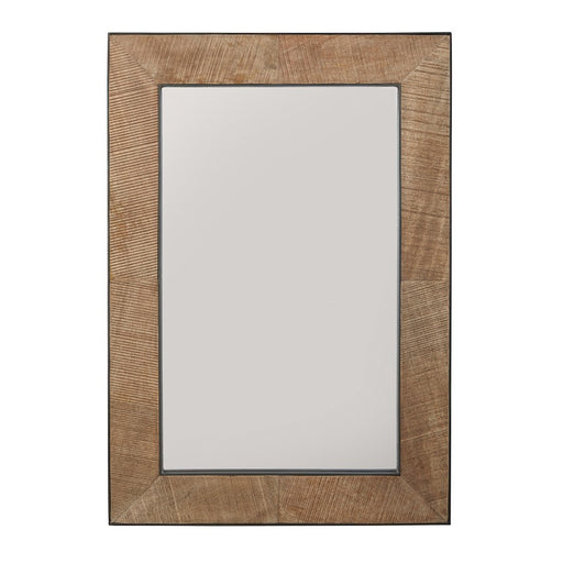 Capital Lighting Decorative Mirror, Rough Sawn Wood, Zinc Metal
