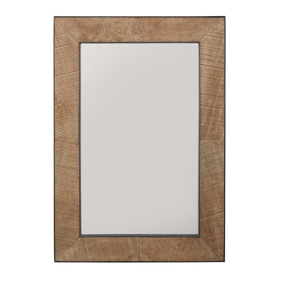 Capital Lighting Decorative Mirror, Rough Sawn Wood, Zinc Metal