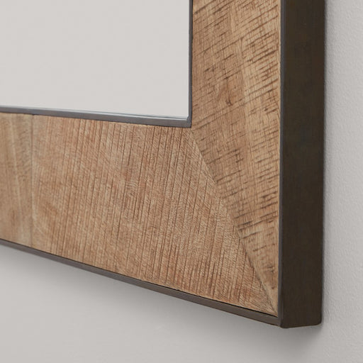 Capital Lighting Decorative Mirror, Rough Sawn Wood, Zinc Metal