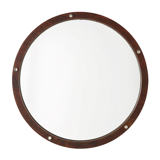 Capital Lighting Decorative Mirror, Dark Wood/Polished Nickel