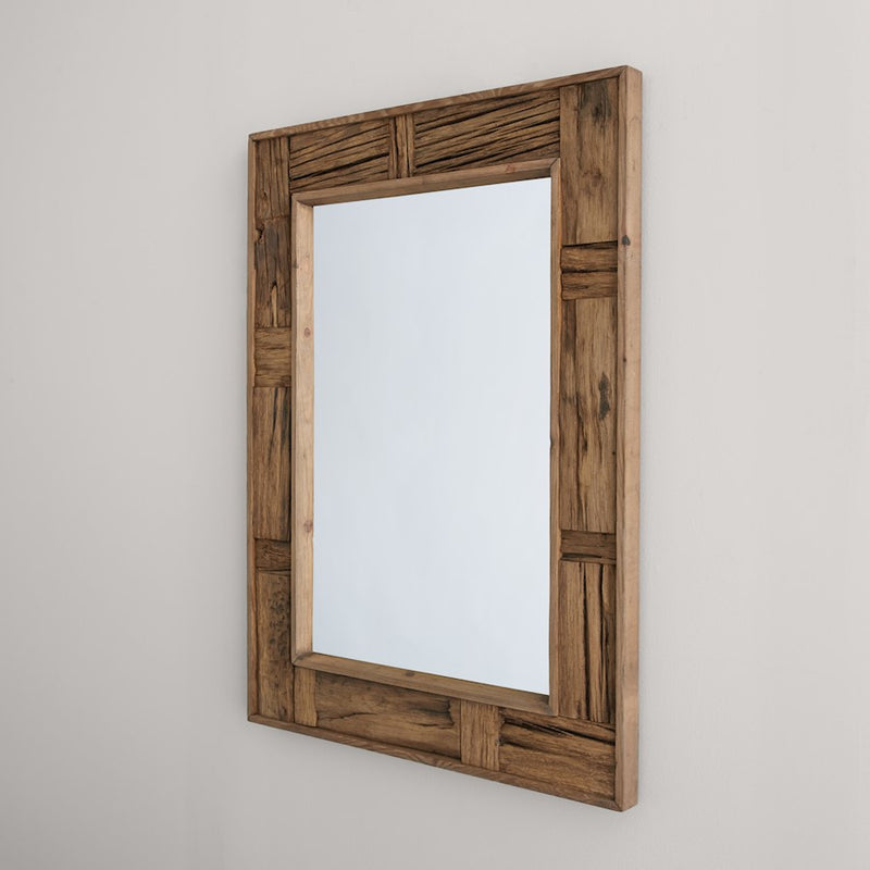 Capital Lighting Rectangular Mirror, Reclaimed Railroad Ties