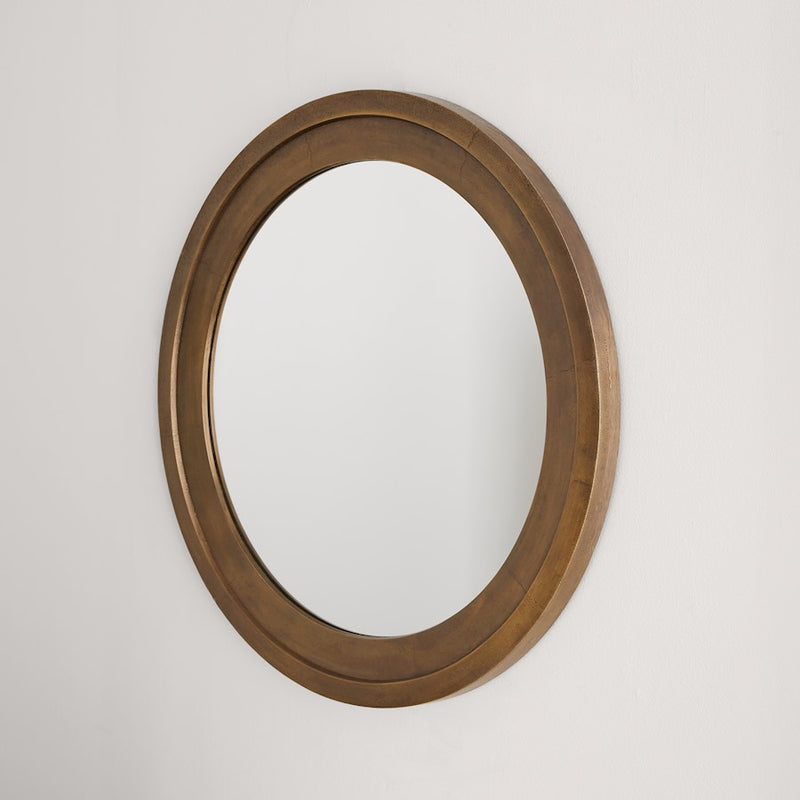 Capital Lighting Round Decorative Mirror, Oxidized Brass