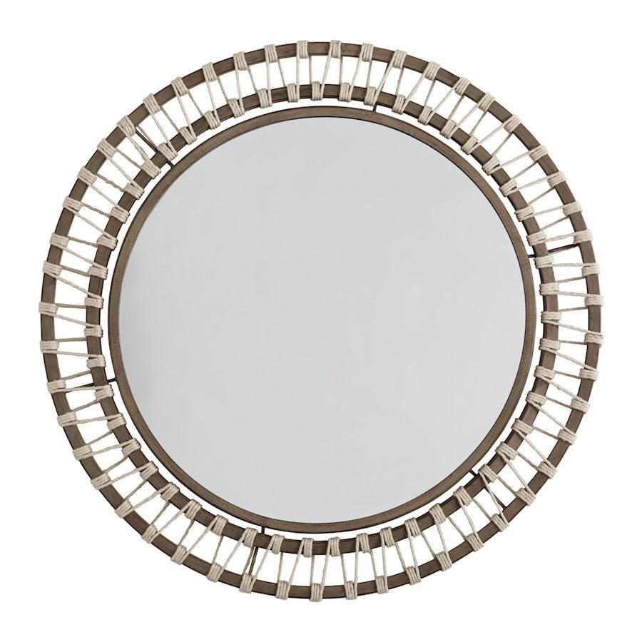 Capital Lighting Round Decorative Mirror, Grey Wash/Grey Iron