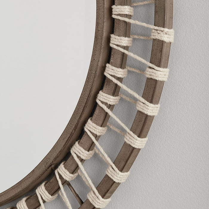 Capital Lighting Round Decorative Mirror, Grey Wash/Grey Iron