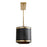 Capital Lighting Barrow 3 Light Island, Galvanized Black/True Brass