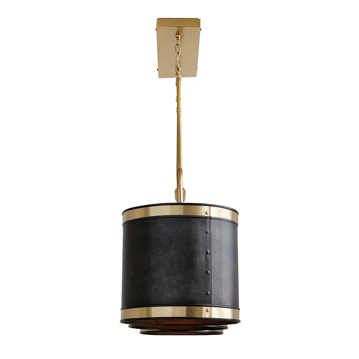 Capital Lighting Barrow 3 Light Island, Galvanized Black/True Brass