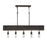 Capital Lighting Ashton 5 Light Island, Carbon Grey/Iron Silk