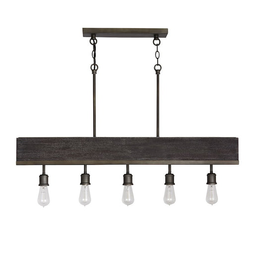 Capital Lighting Ashton 5 Light Island, Carbon Grey/Iron Silk