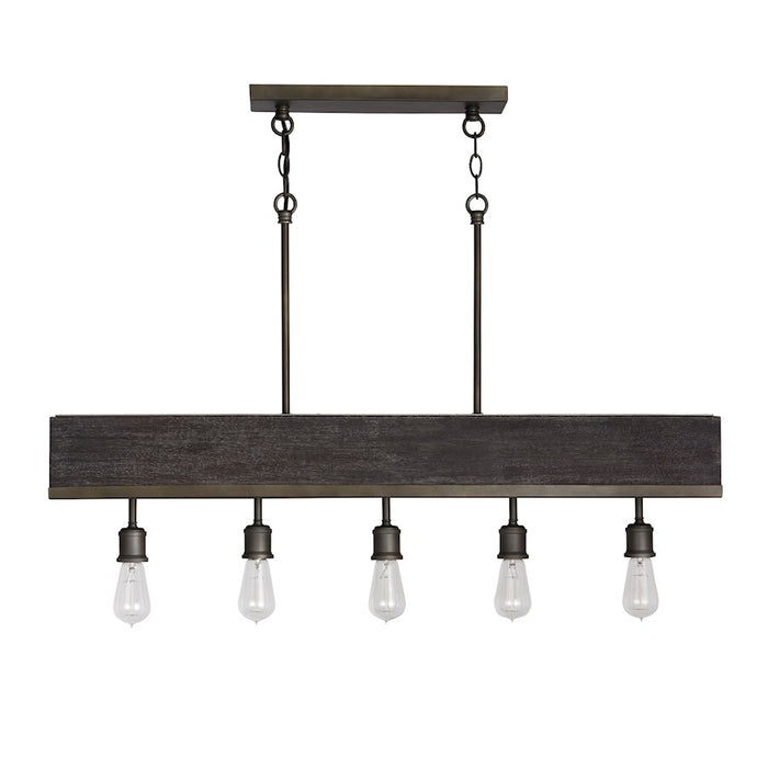 Capital Lighting Ashton 5 Light Island, Carbon Grey/Iron Silk