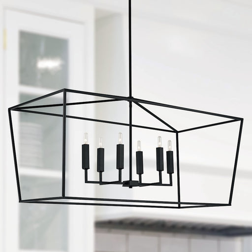 Capital Lighting Thea 6-Light Island, Matte Black