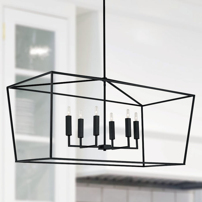 Capital Lighting Thea 6-Light Island, Matte Black