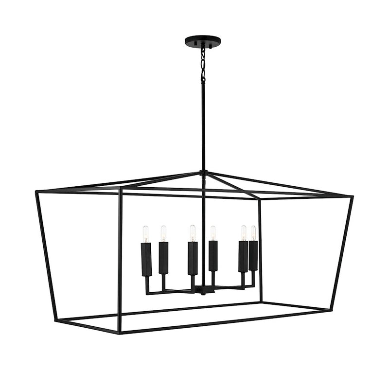 Capital Lighting Thea 6-Light Island, Matte Black