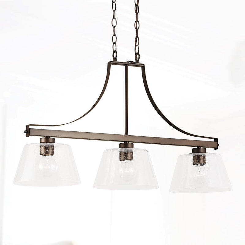 Capital Lighting 3-Light Small Island, Clear Seeded