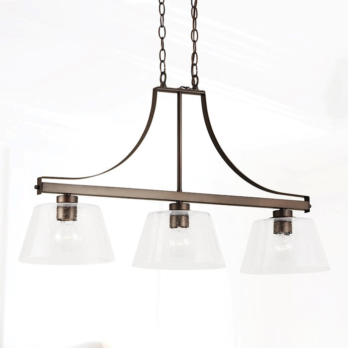 Capital Lighting 3-Light Small Island, Clear Seeded