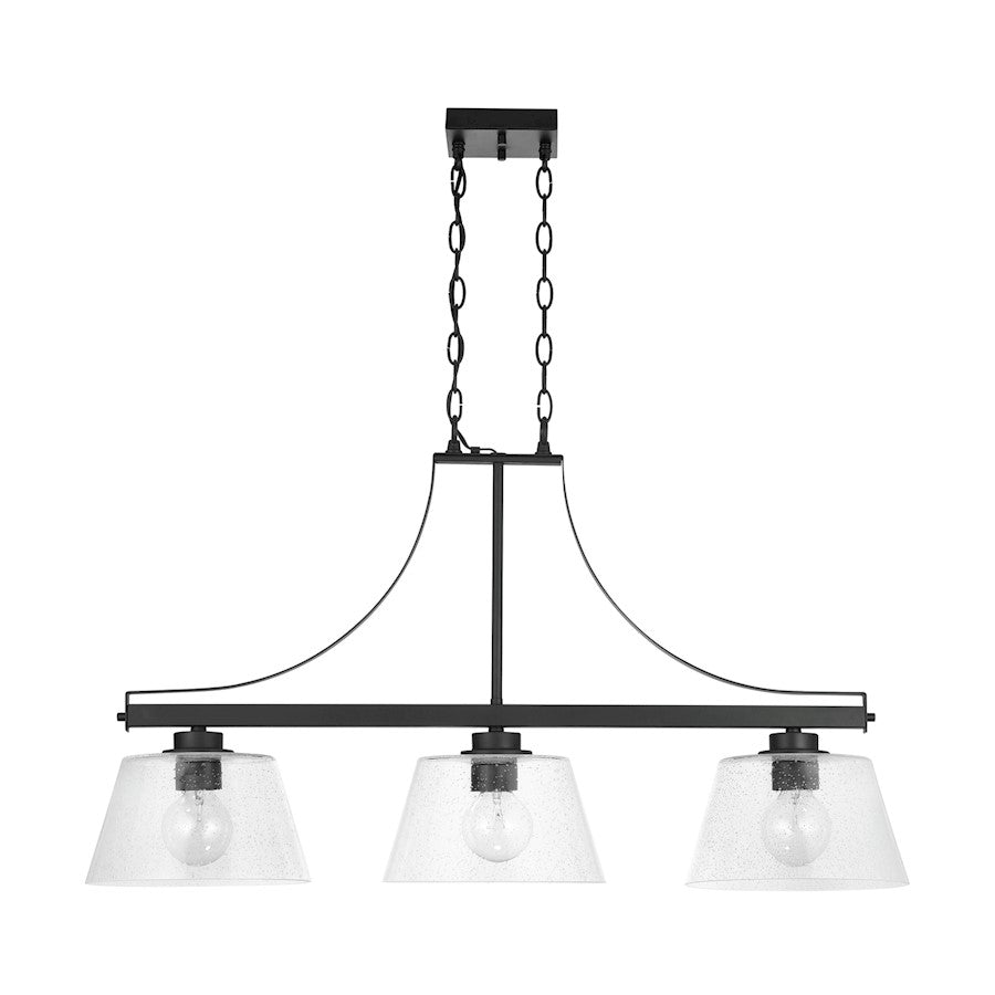 Capital Lighting 3-Light Small Island, Clear Seeded