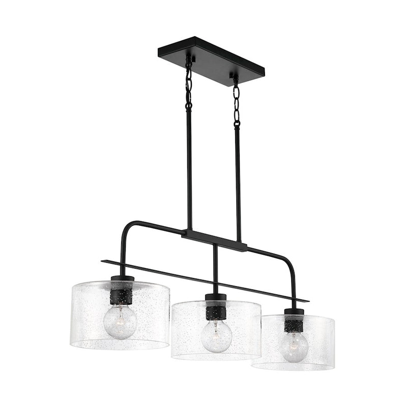Capital Lighting 3-Light Large Island, Clear Seeded