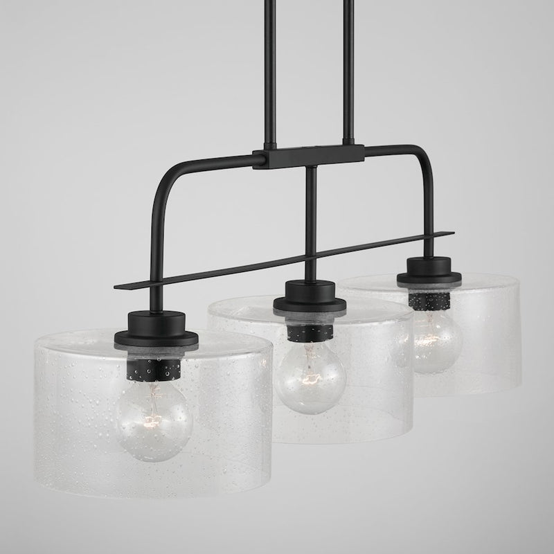 Capital Lighting 3-Light Large Island, Clear Seeded