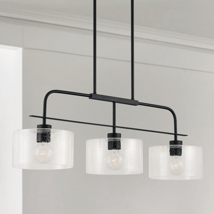 Capital Lighting 3-Light Large Island, Clear Seeded
