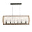 Capital Lighting Jacob 6 Light Island, Grey Wash and Iron Silk