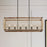 Capital Lighting Jacob 6 Light Island, Grey Wash and Iron Silk